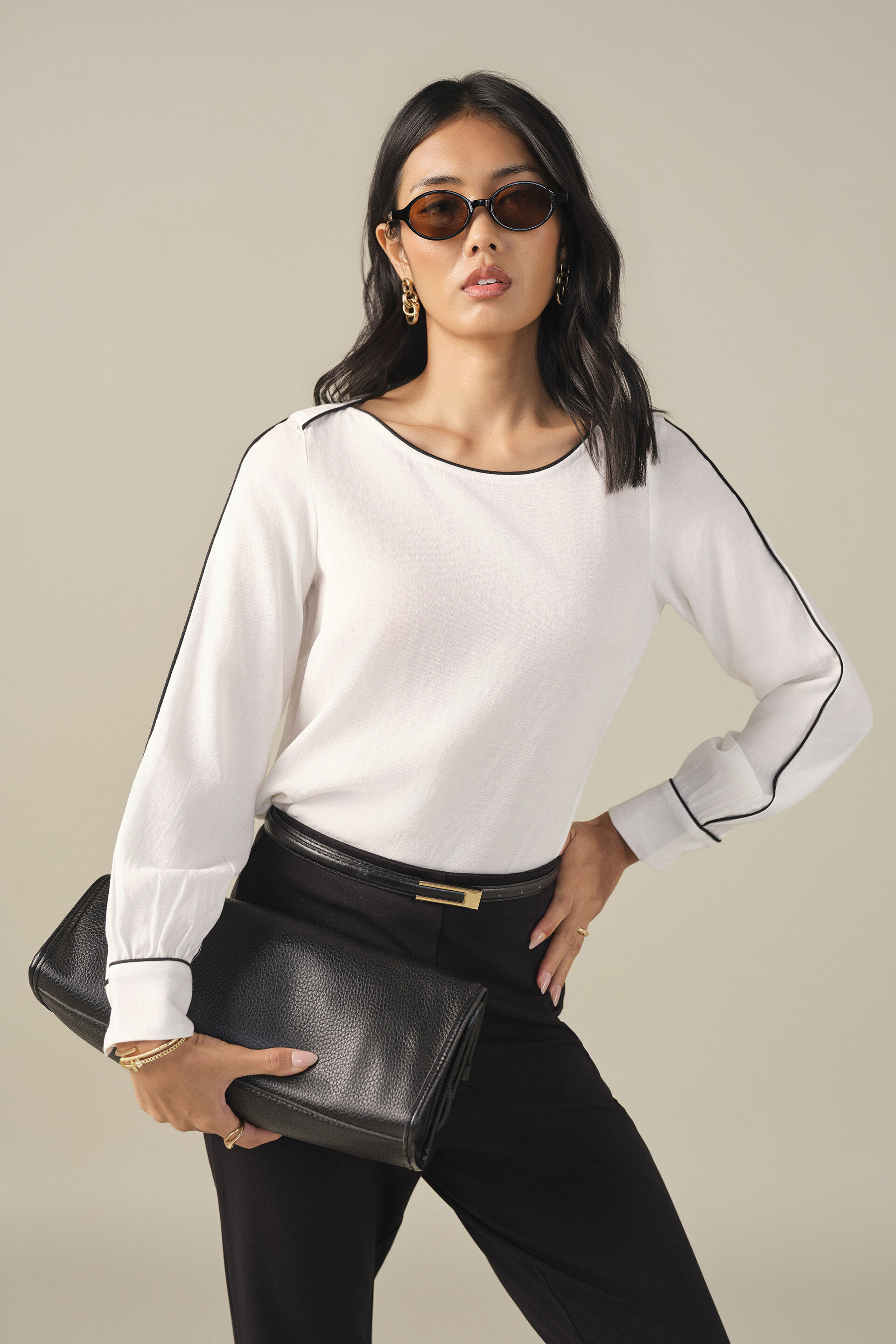 Ruffle Top in White